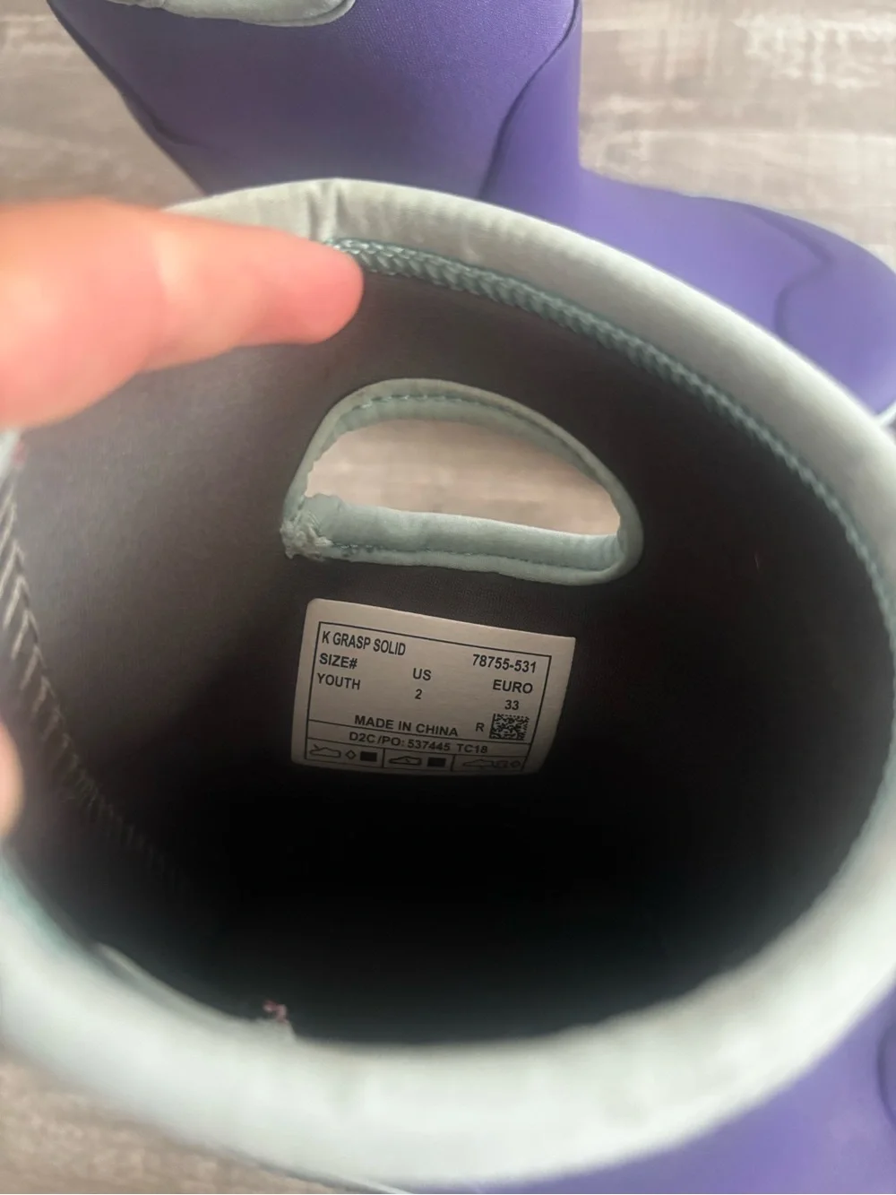 Purple BOGS waterproof rain/snow boots in youth size 2.
